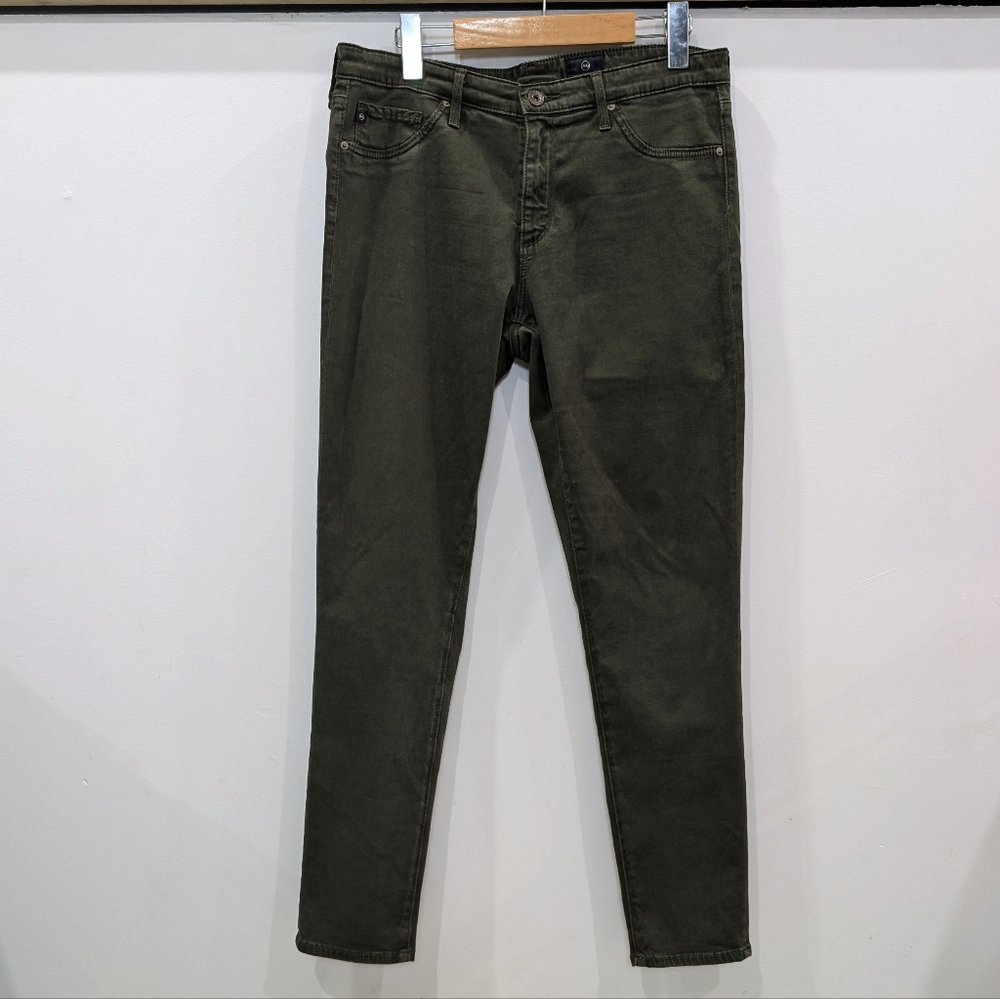 AG ADRIANO GOLDSCHMIED | Women's Olive Abbey Mid-Rise Super Skinny Ankle Jeans